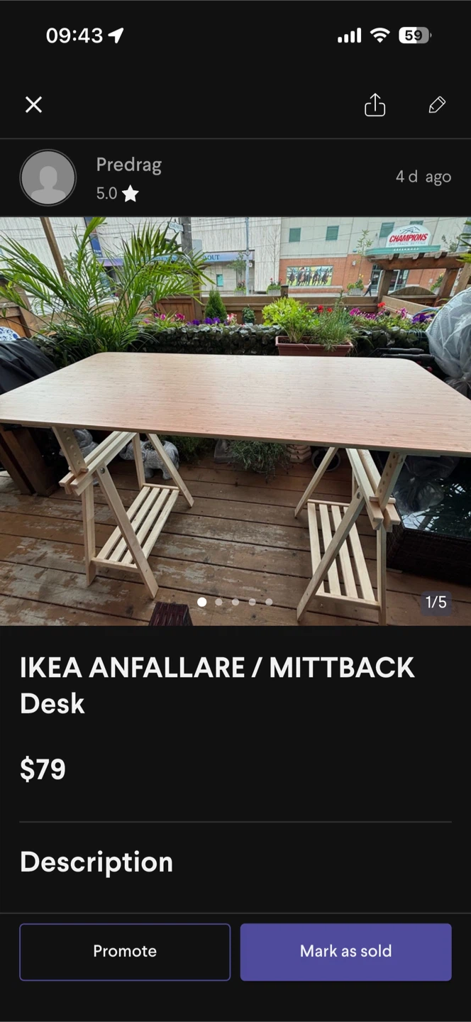 IKEA ANFALLARE / MITTBACK Desk - photo 3