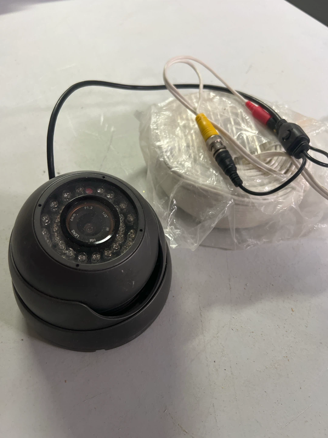 Dome Security Camera with Cables