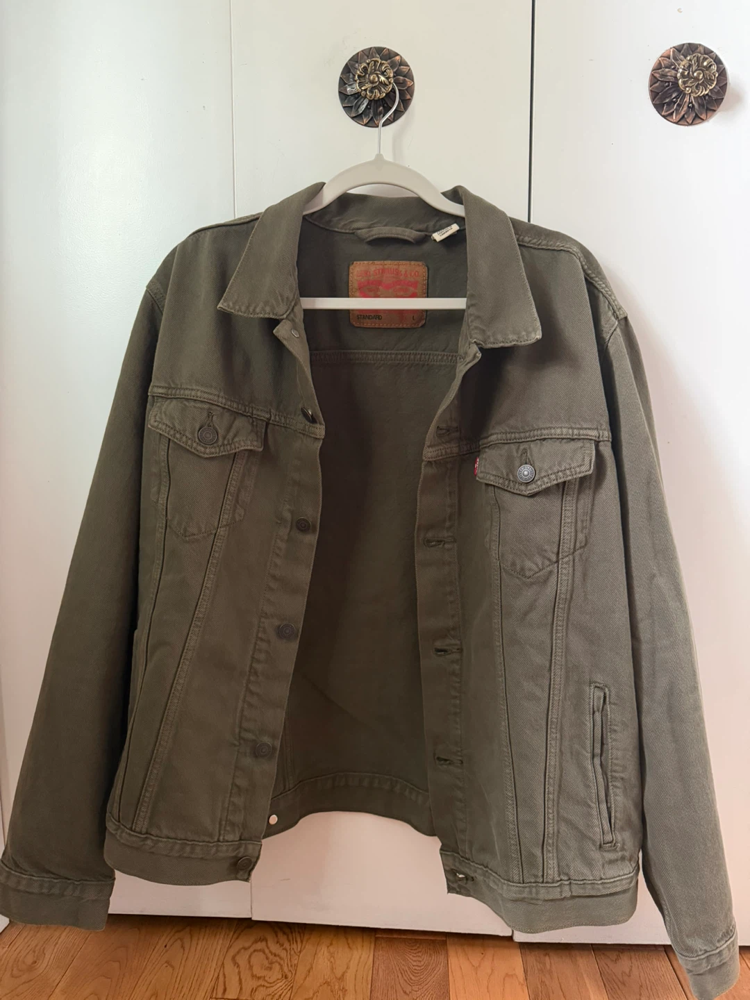 Levi's Olive Green Trucker Jacket Large