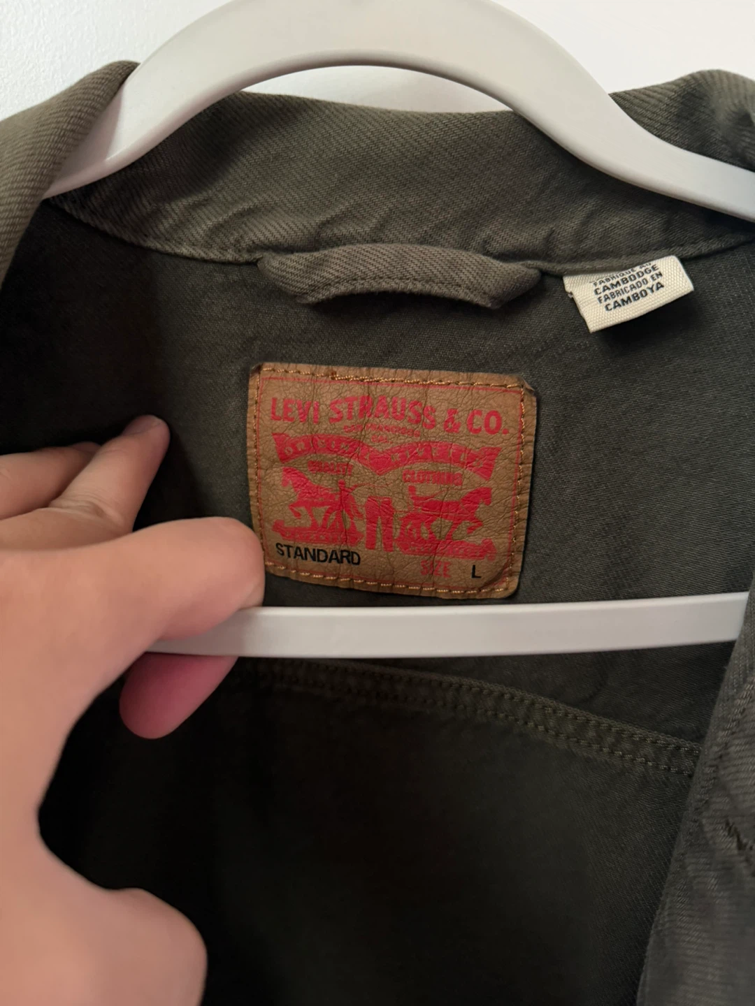 Levi's Olive Green Trucker Jacket Large - photo 3