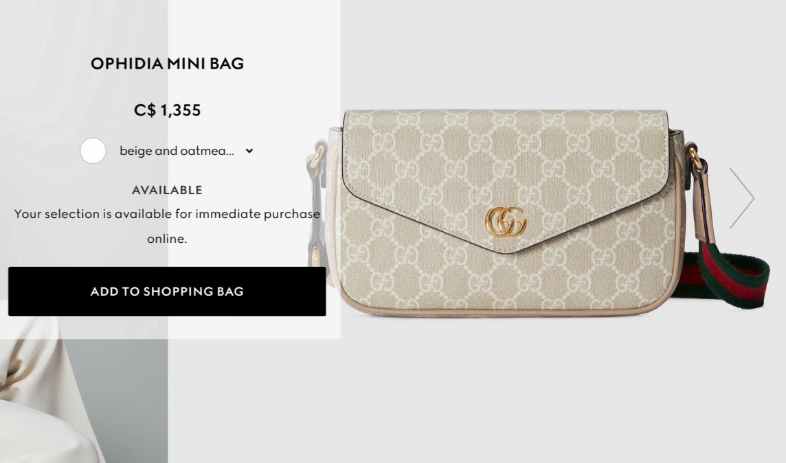 Gucci Ophidia Mini Bag - Beige/Oatmeal
