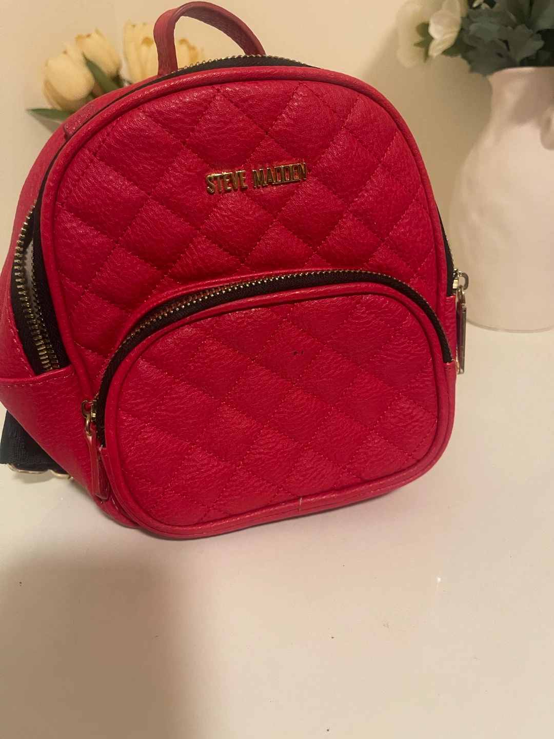 Steve Madden Red Quilted Mini Backpack - photo 4