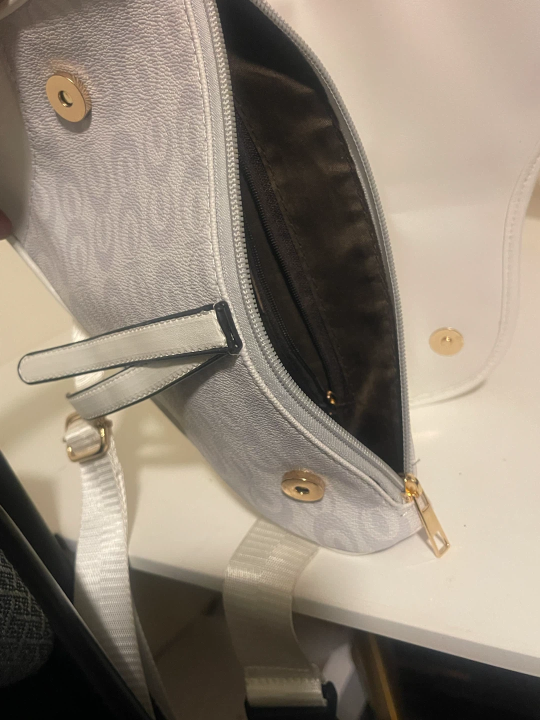 White Monogram Saddle Bag - photo 2