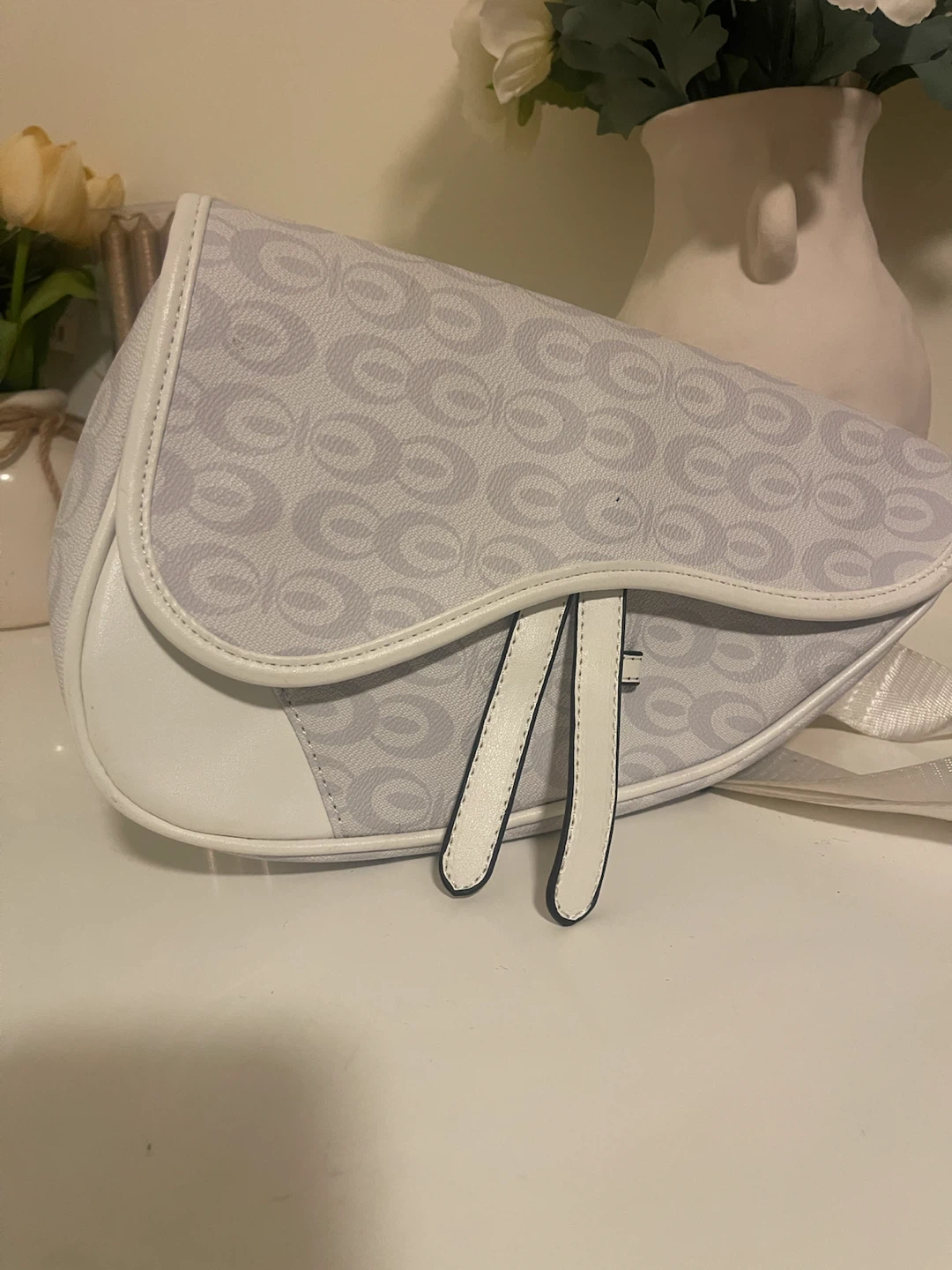 White Monogram Saddle Bag - photo 4