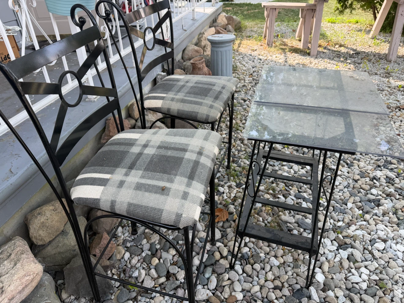 Wrought Iron Chairs and Table Set - photo 3