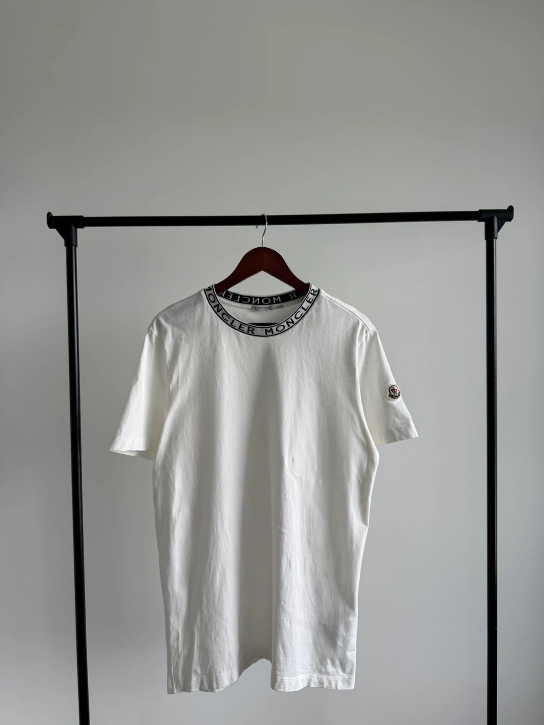 Moncler white Logo-Trimmed Cotton T-shirt Authentic