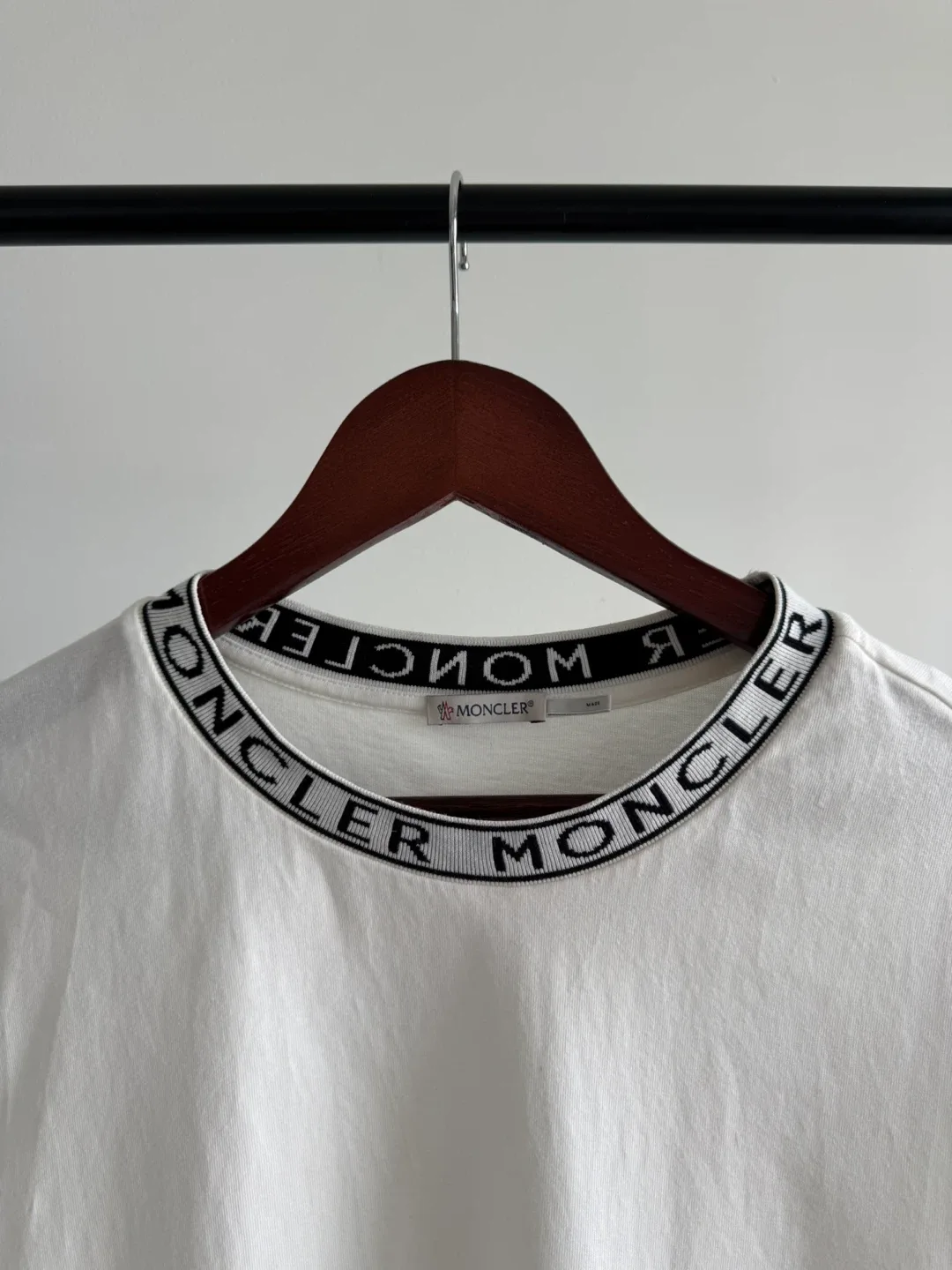 Moncler white Logo-Trimmed Cotton T-shirt Authentic - photo 4