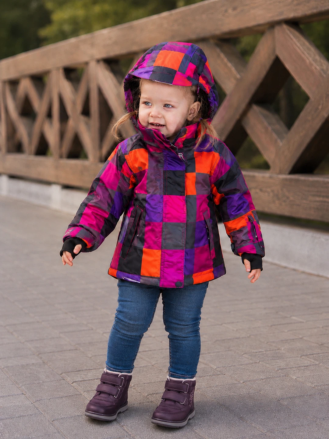 Waterproof Windproof Breathable Girls Thermal Jacket 86-92cm