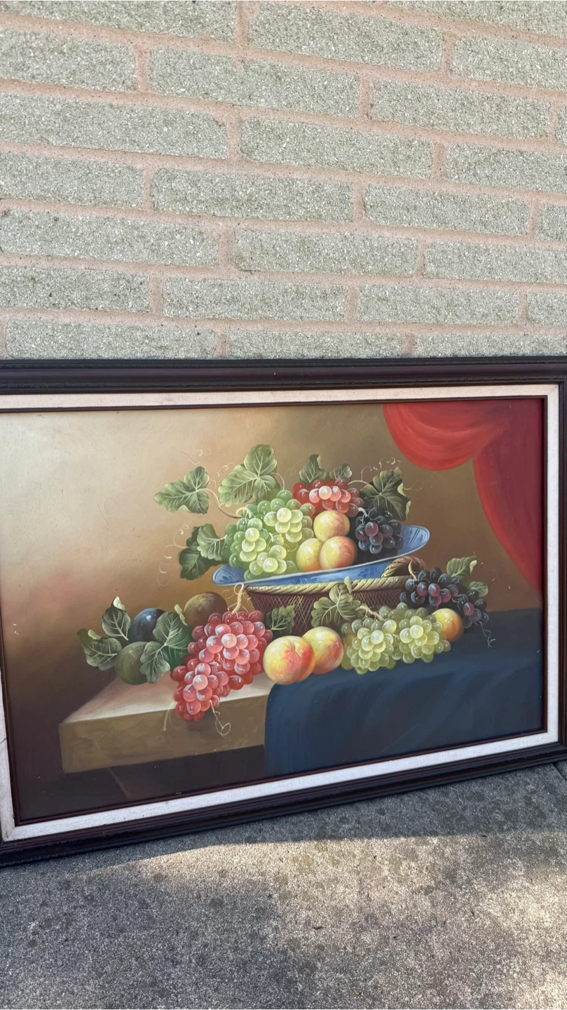 Framed Fruit Still Life Oil Painting check more photos