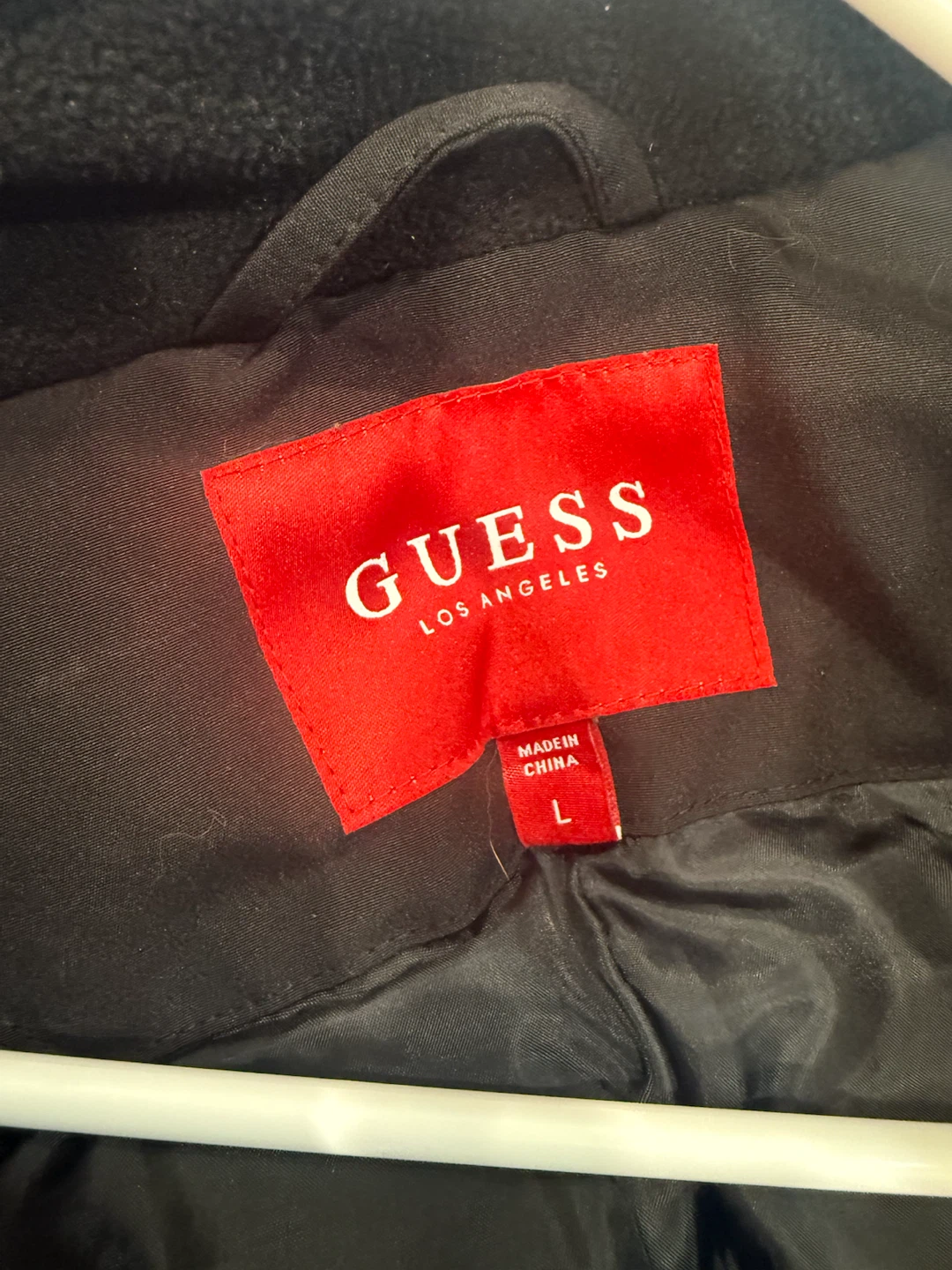 Guess Black Parka Jacket with Fur Hood - photo 2
