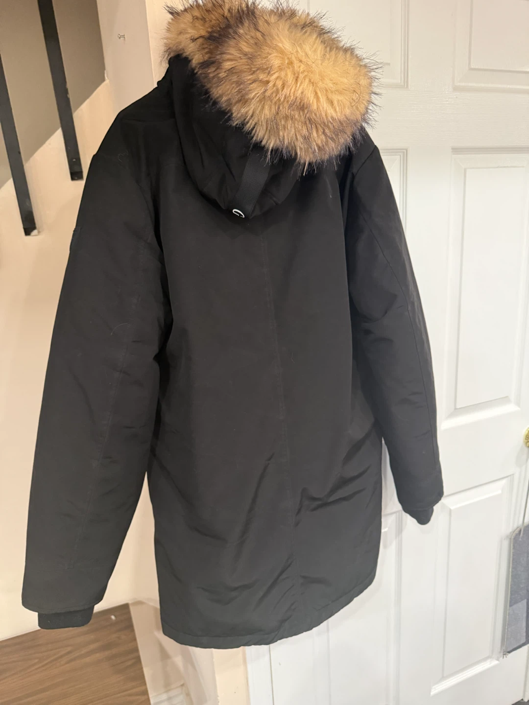 Guess Black Parka Jacket with Fur Hood - photo 4