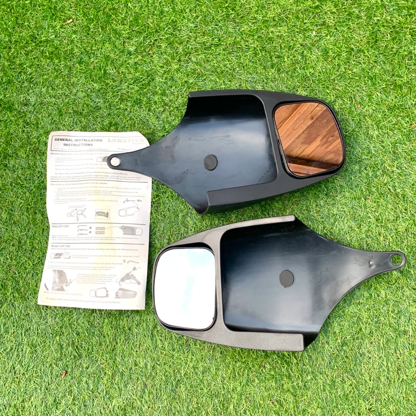 Truck Towing Mirrors Longview Black Extension Tow Mirrors Pair
