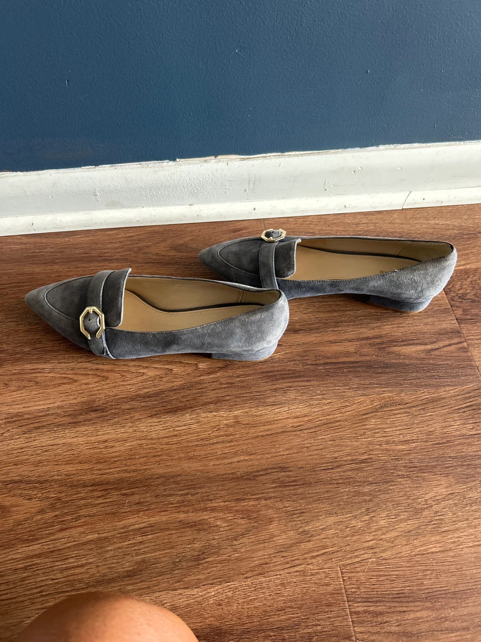 Cole Haan Gray Suede Loafers with Buckle - Size 7.5 - photo 2