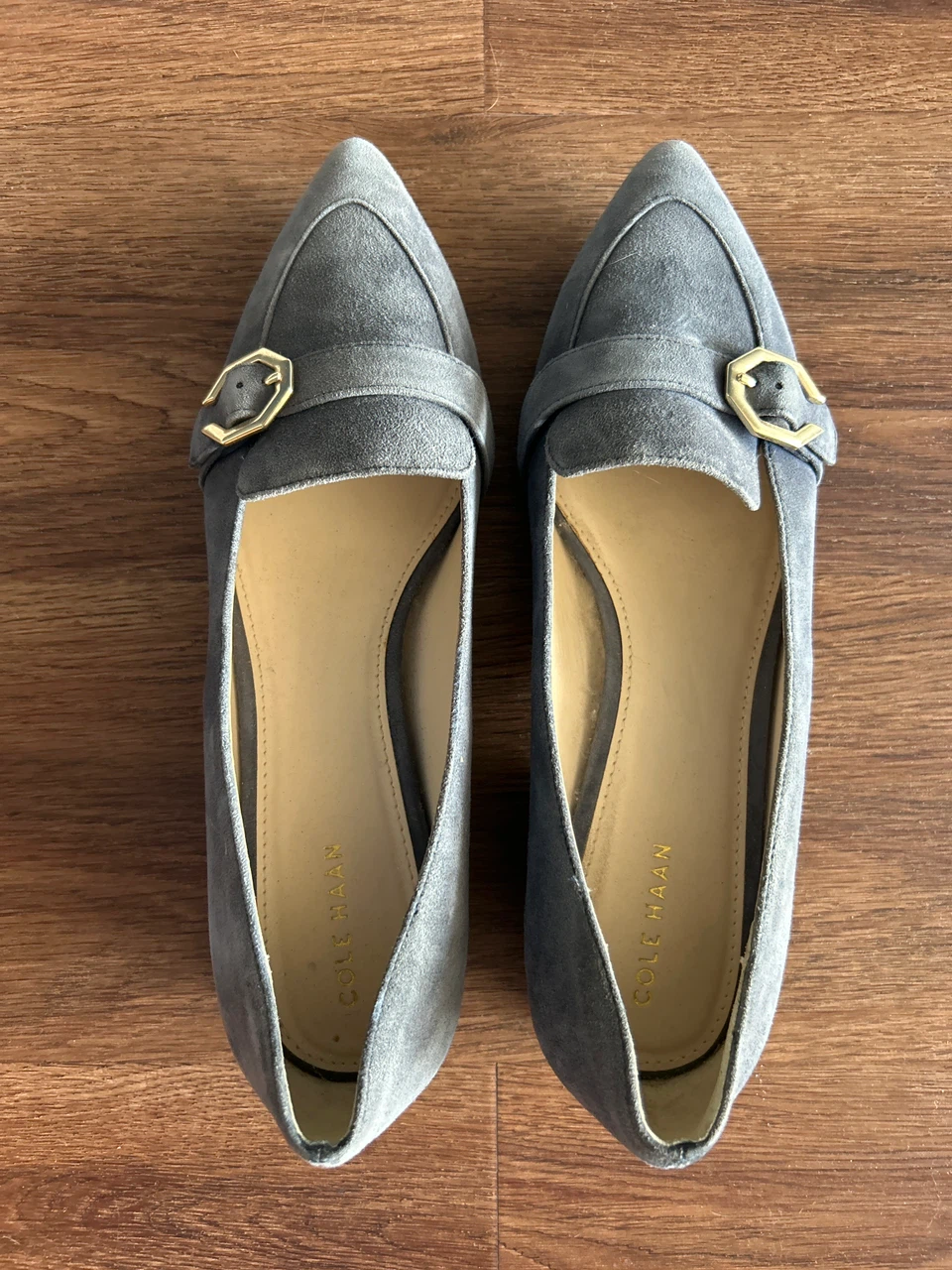 Cole Haan Gray Suede Loafers with Buckle - Size 7.5 - photo 3