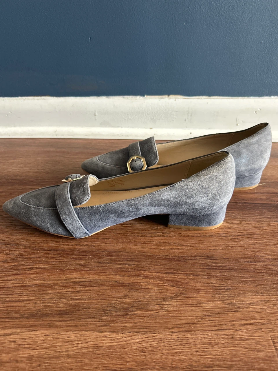 Cole Haan Gray Suede Loafers with Buckle - Size 7.5 - photo 4