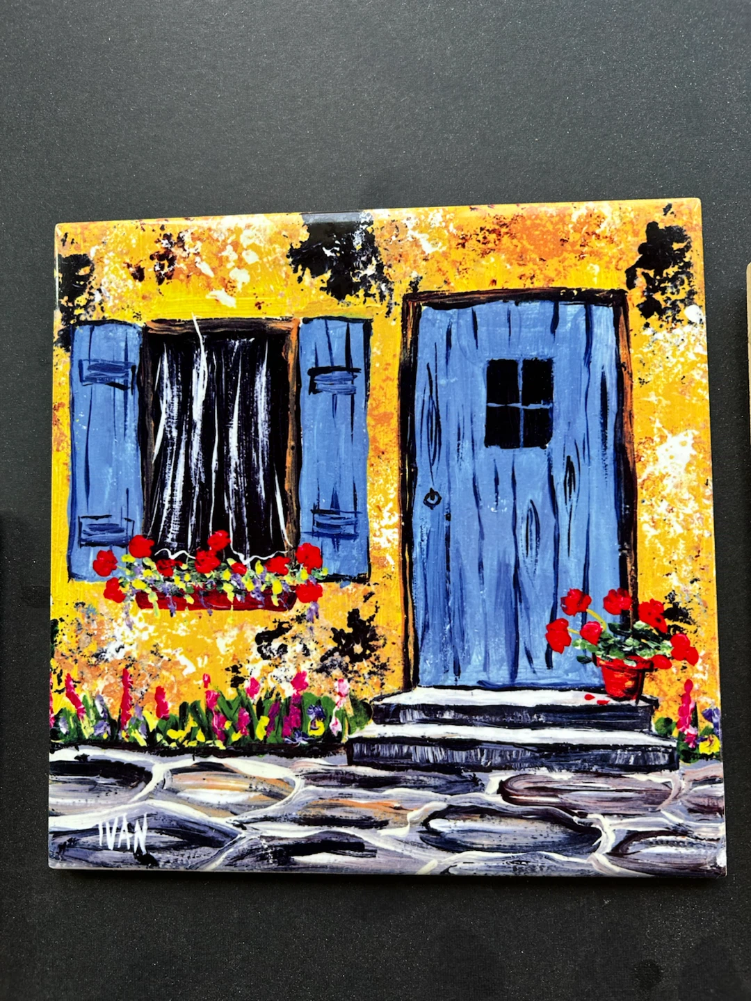 Set of 3 Decorative Art Tiles - Doors and Windows - photo 2