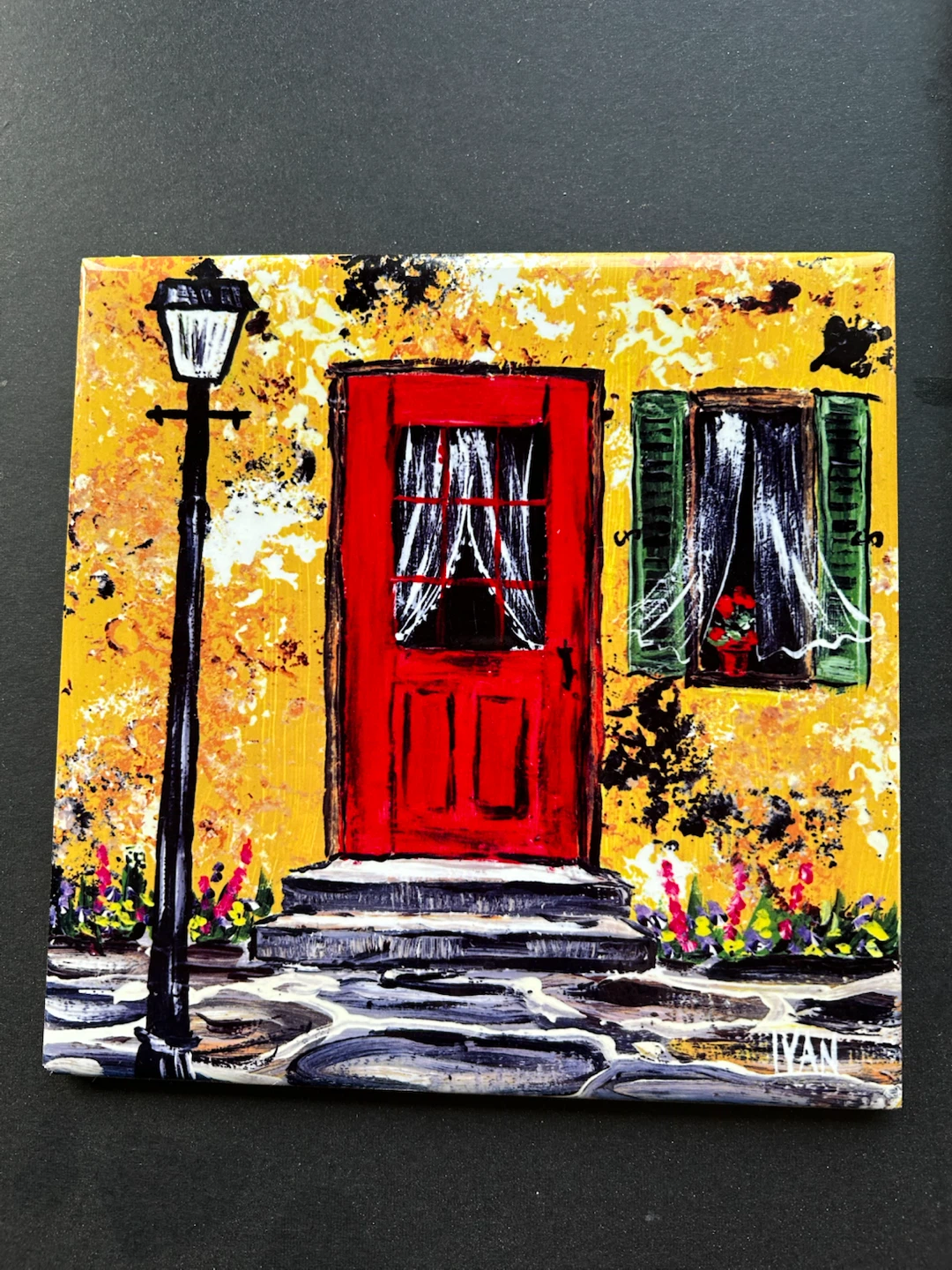 Set of 3 Decorative Art Tiles - Doors and Windows - photo 4