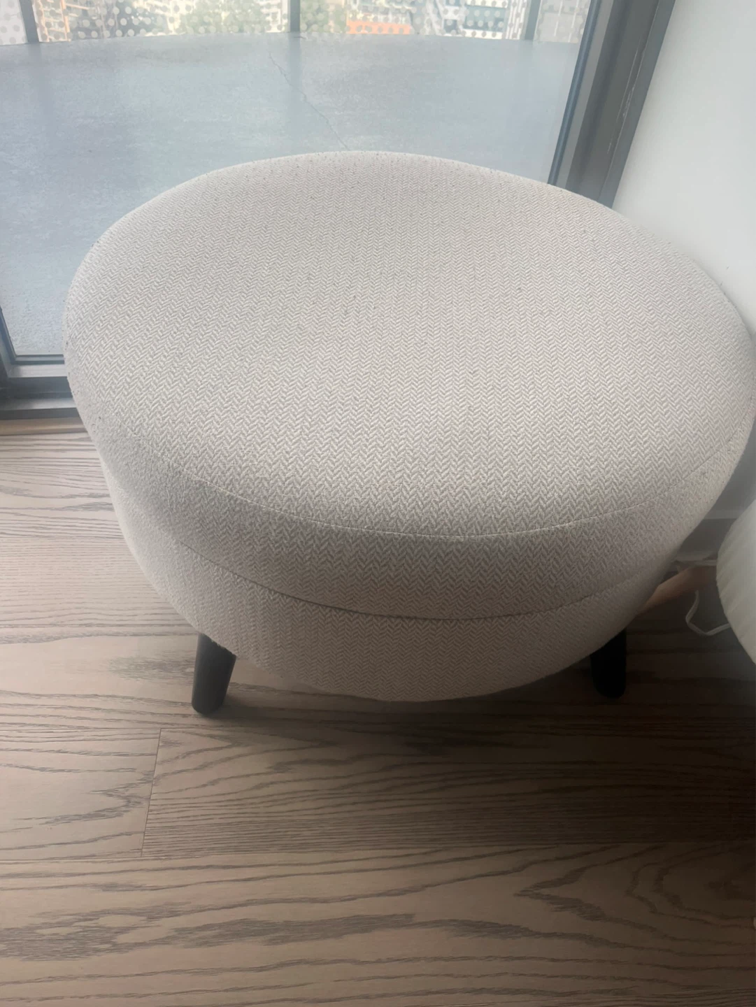 Round Upholstered Ottoman