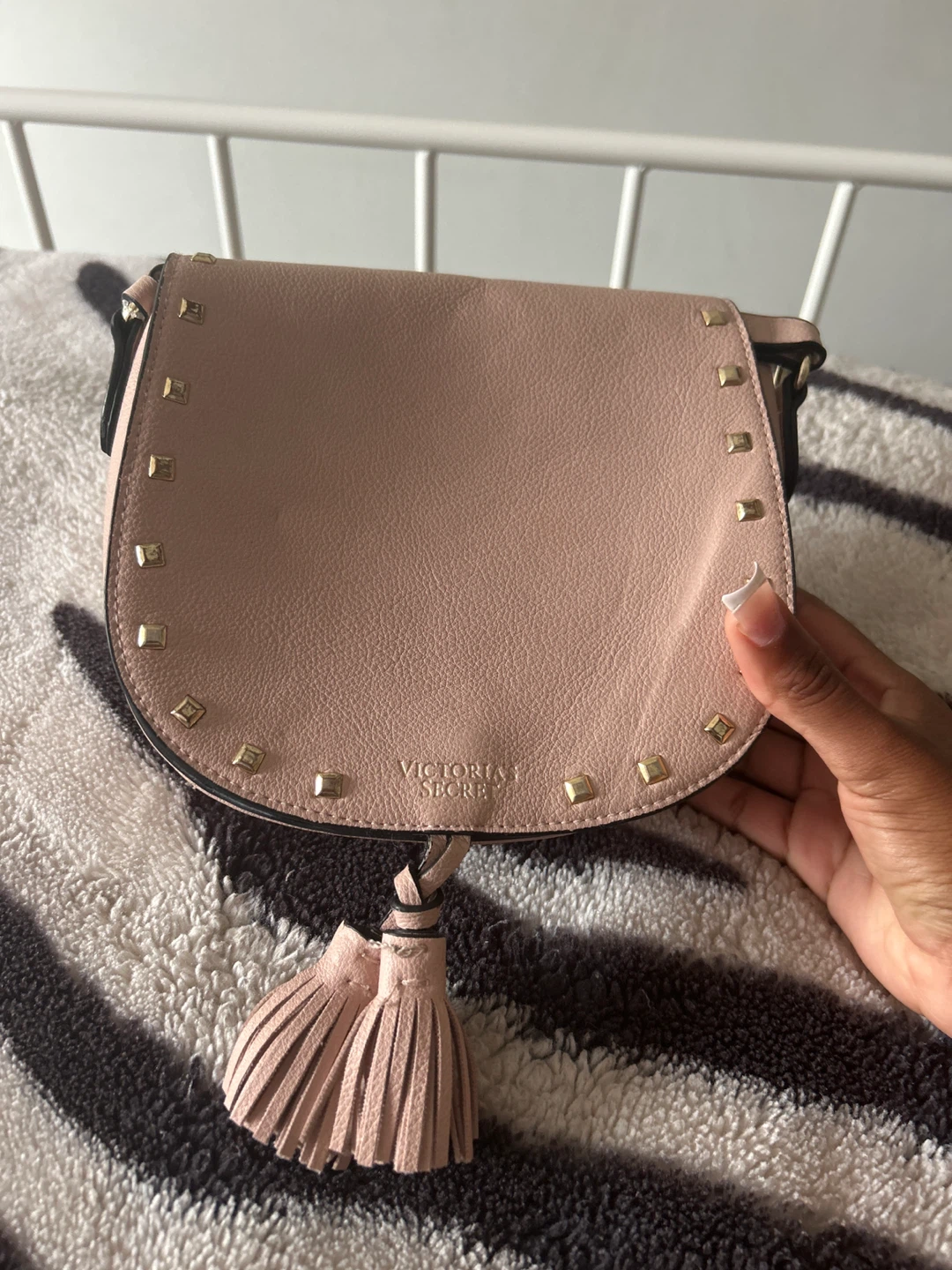 Victoria's Secret Studded Pink Crossbody Bag - photo 2