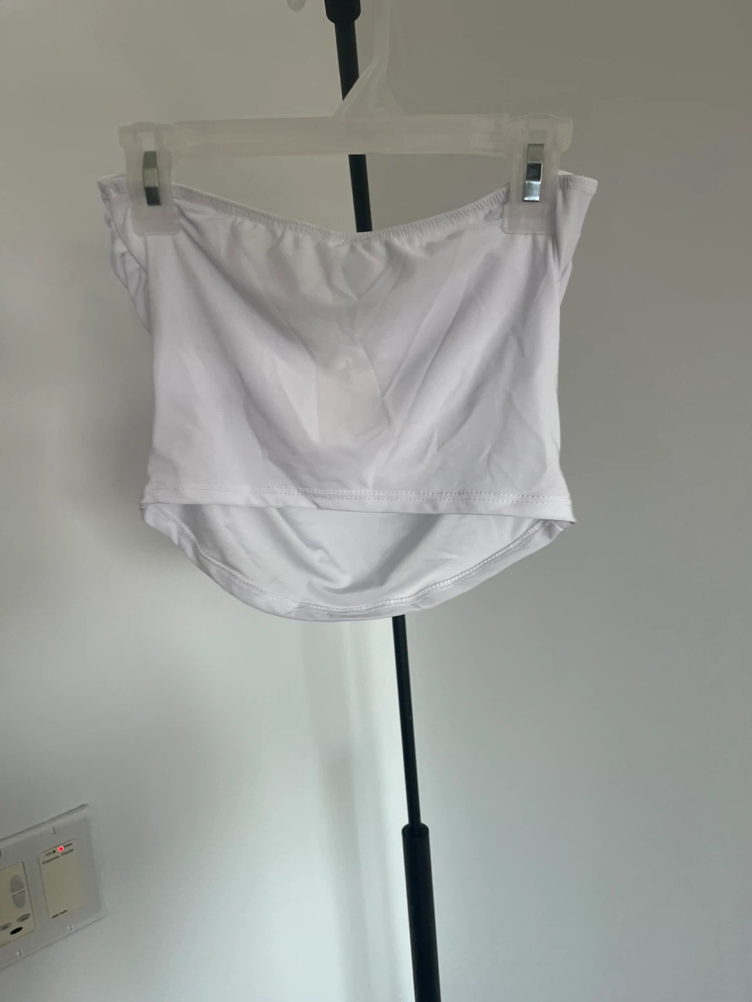 Glam Dolls NYC White Strapless Crop Top and Shorts Set - photo 3