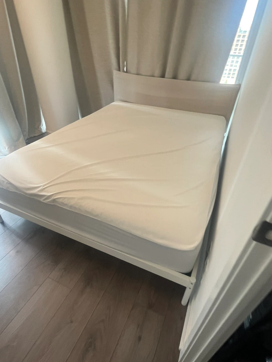 IKEA KLEPPSTAD Queen Bed Frame White/Vissle Beige - photo 3