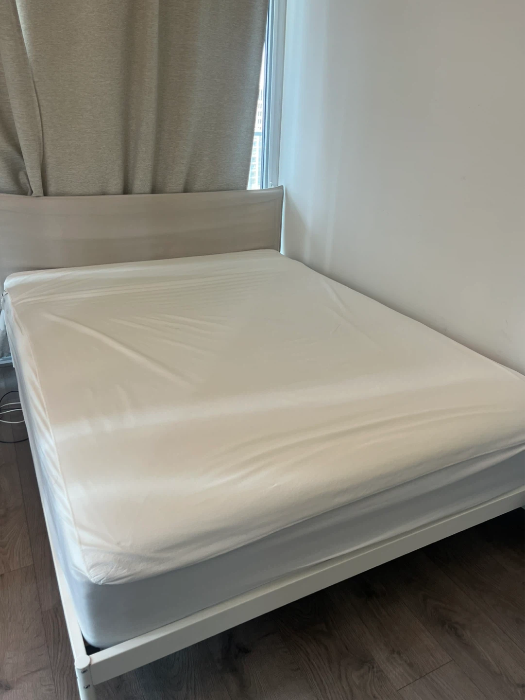 IKEA KLEPPSTAD Queen Bed Frame White/Vissle Beige - photo 5