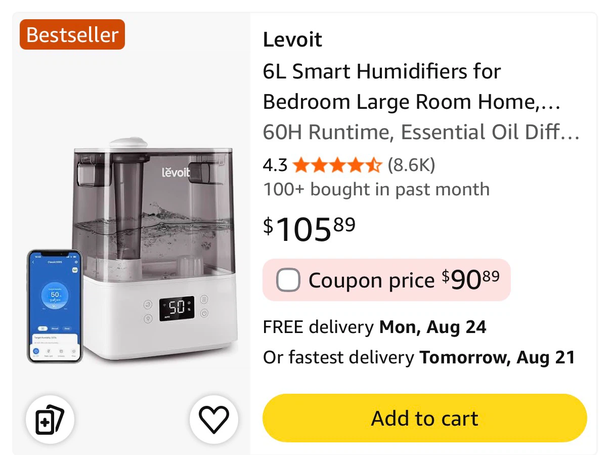 Levoit 6L Smart Humidifier and Diffuser - photo 5