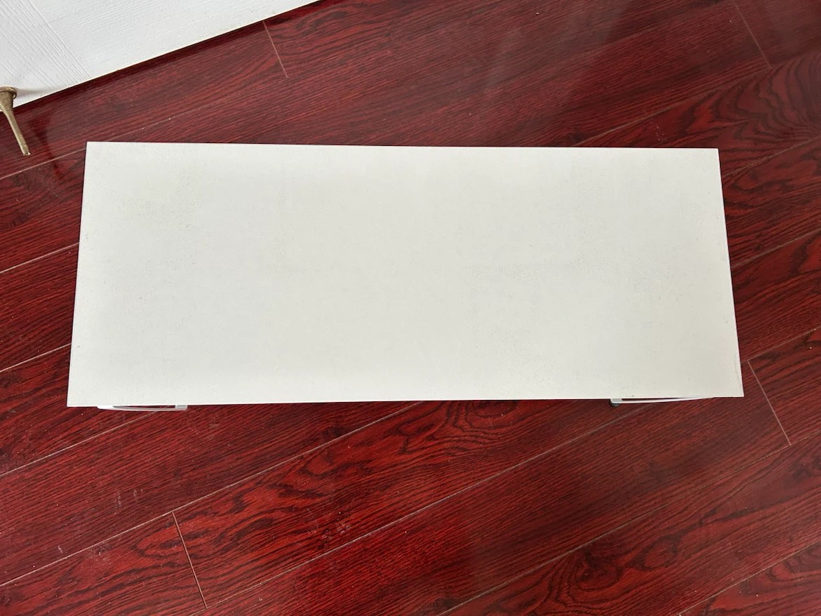 White Metal and Composite Shelf Unit - photo 2