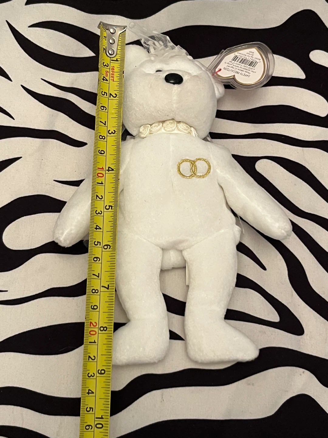 💍 Retired Ty Beanie Baby "Mrs." the Wedding Bride Bear 💍 - photo 5