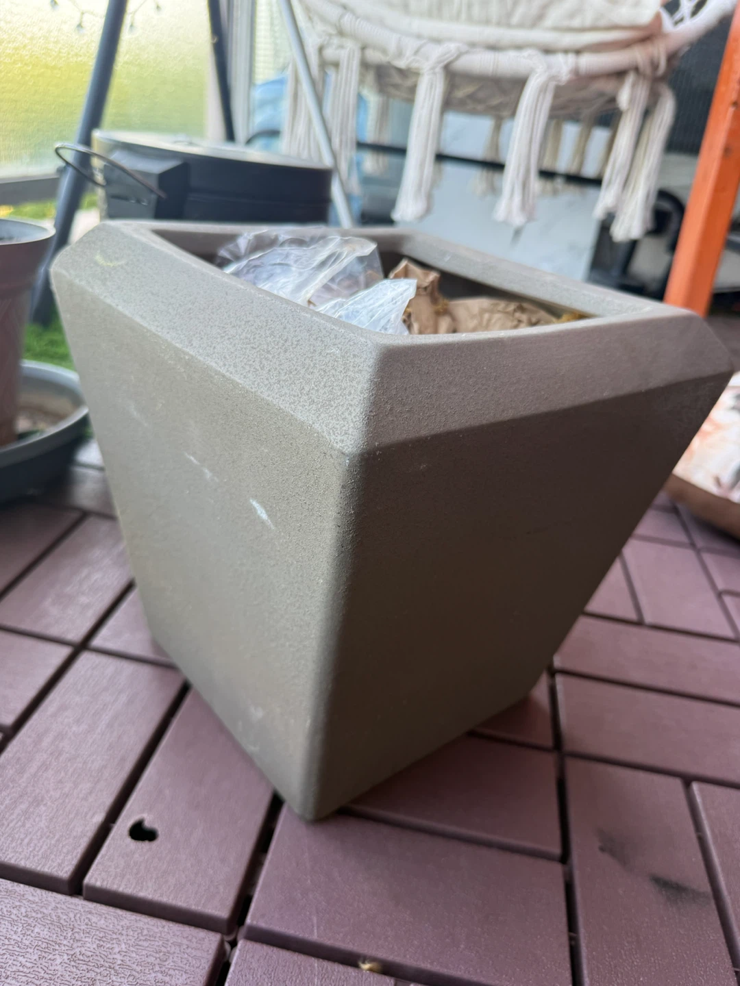 Square Tapered Planter Pot