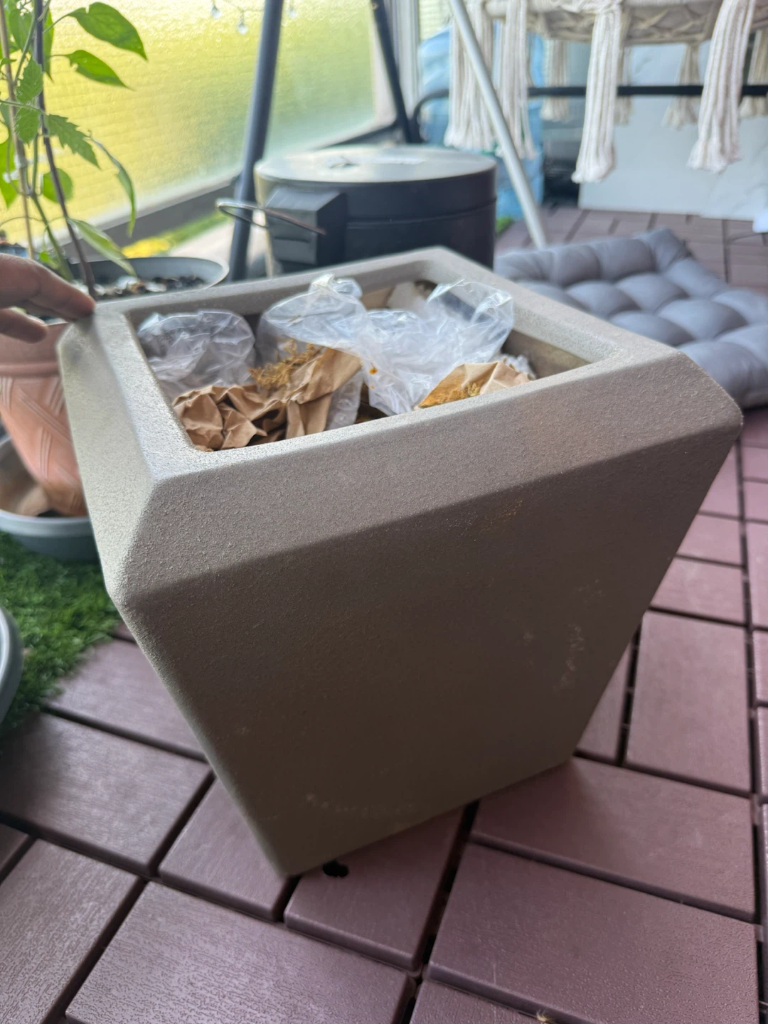 Square Tapered Planter Pot - photo 2