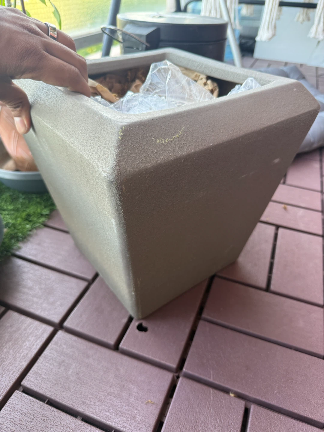 Square Tapered Planter Pot - photo 4