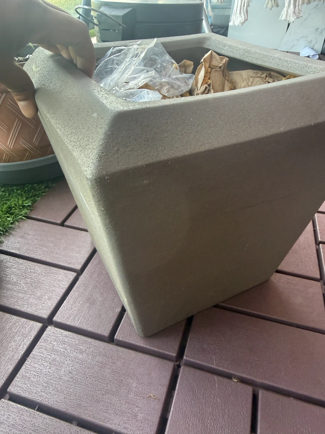Square Tapered Planter Pot - photo 5