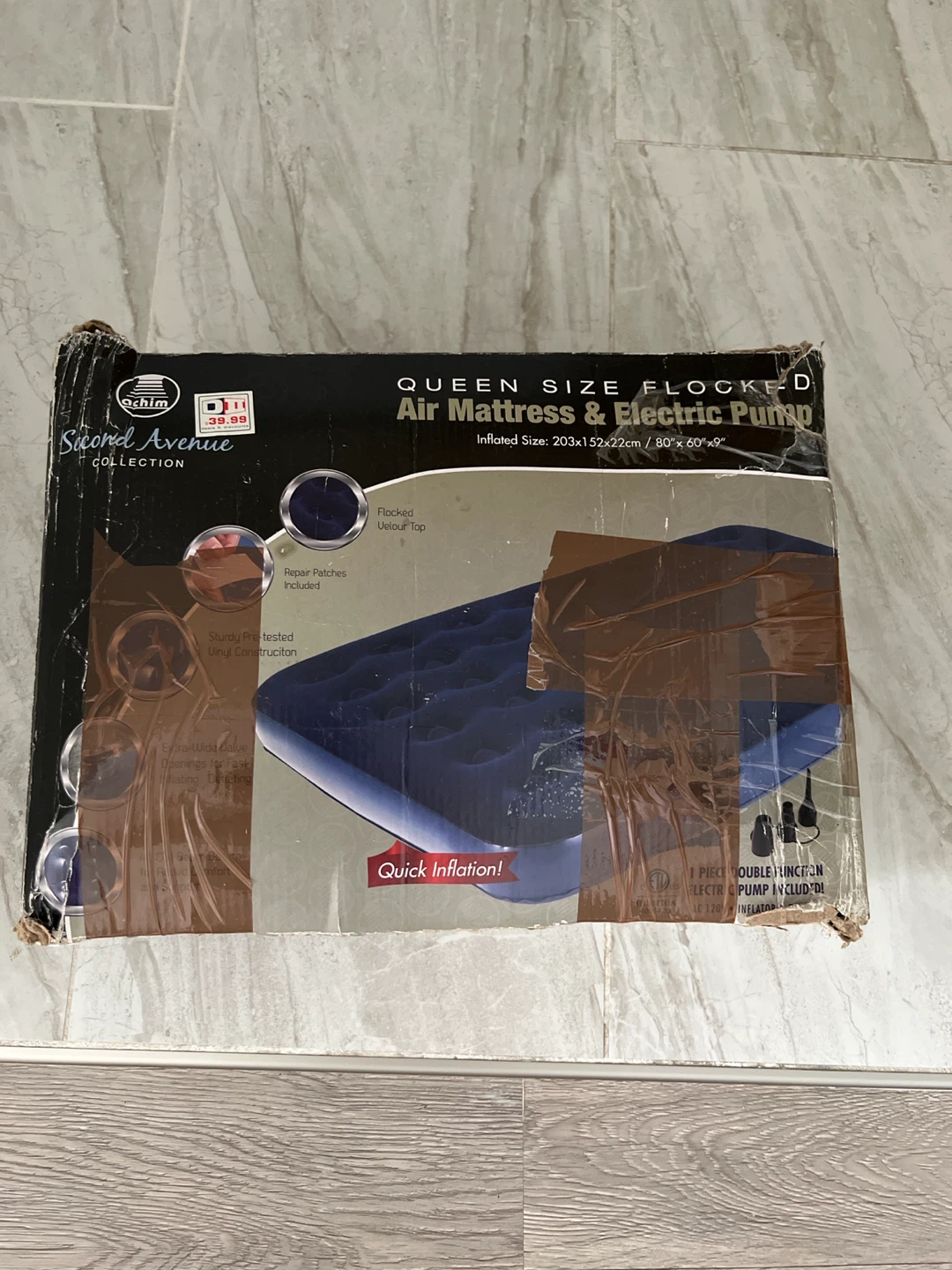 Achim Second Avenue Queen Flocked Air Mattress