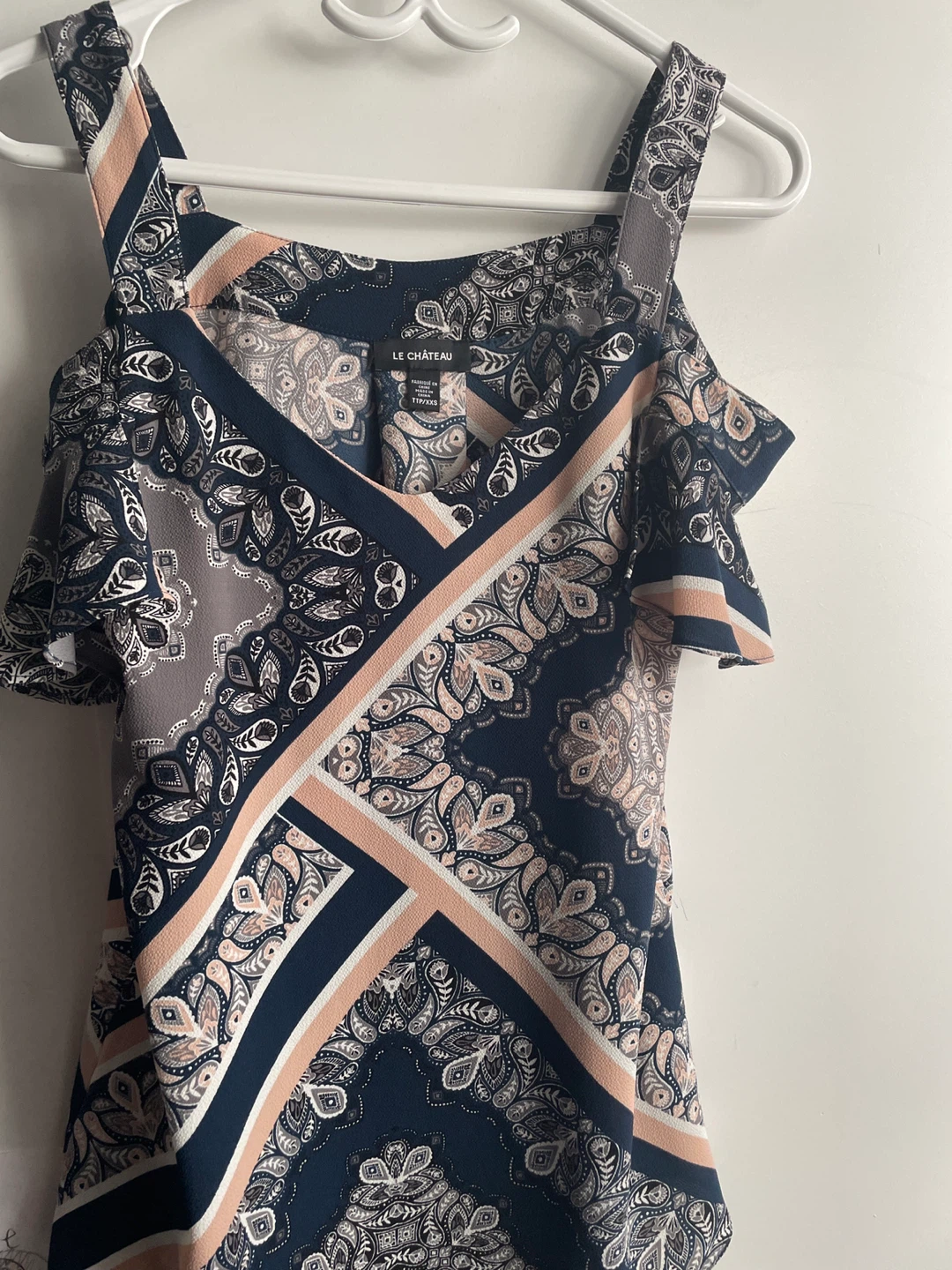 Le Château Cold Shoulder Paisley Blouse XXS - photo 2