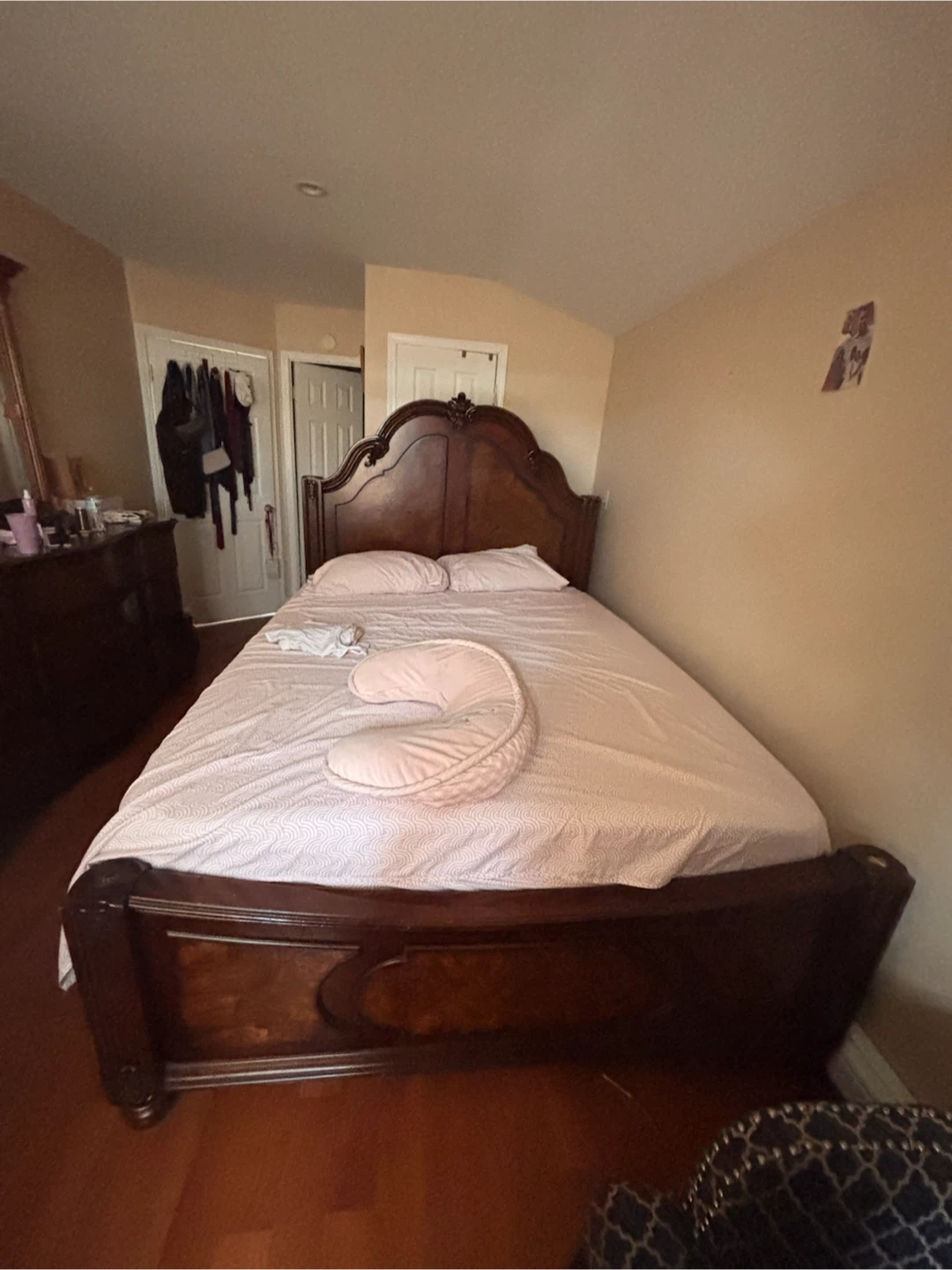 Wooden Queen Bed Frame with Headboard