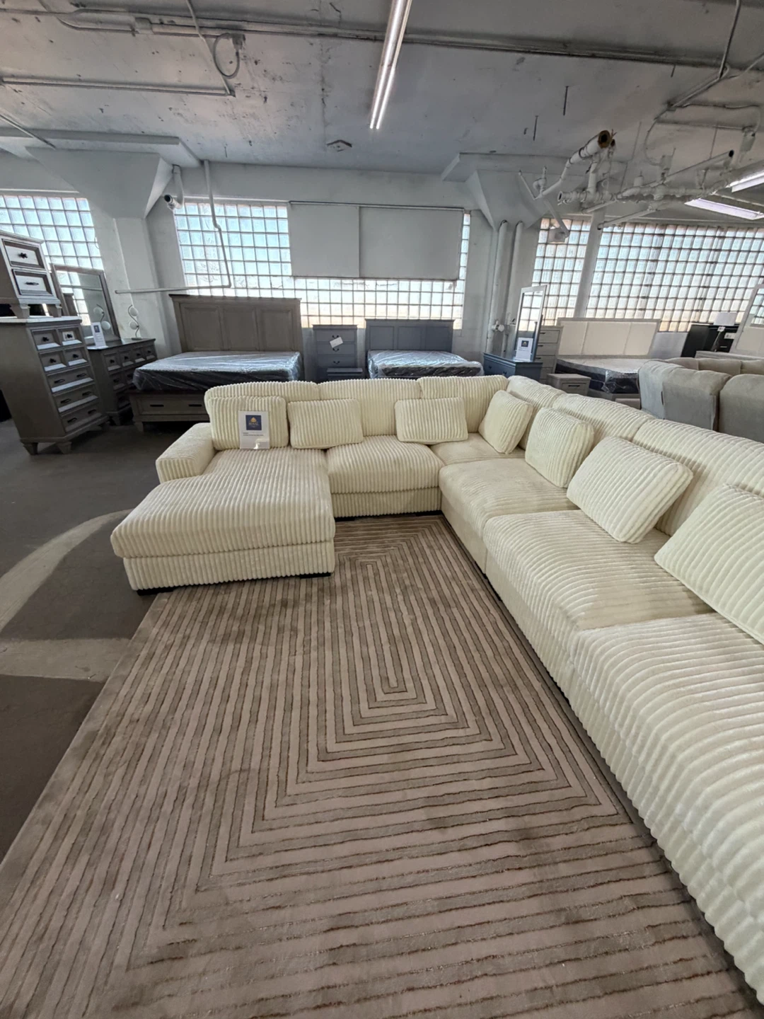 Oversized white sectional - photo 2