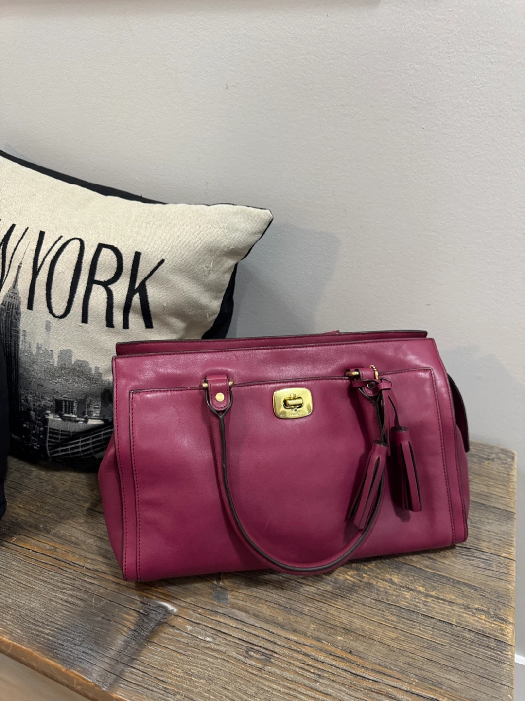 Coach legacy leather tote bag