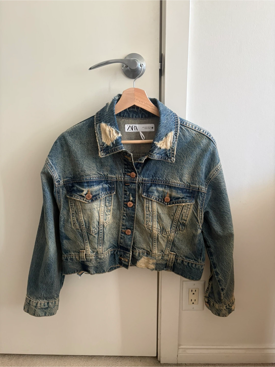 Zara Denim Trucker Jacket - Size S