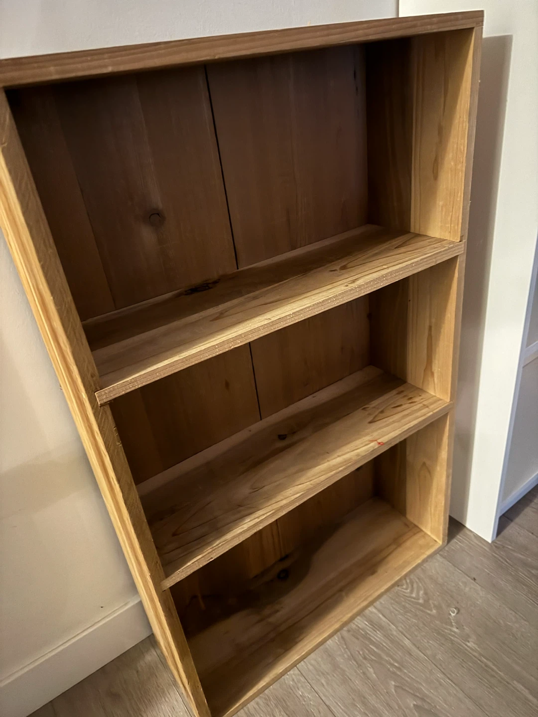 wood cedar bookshelf
