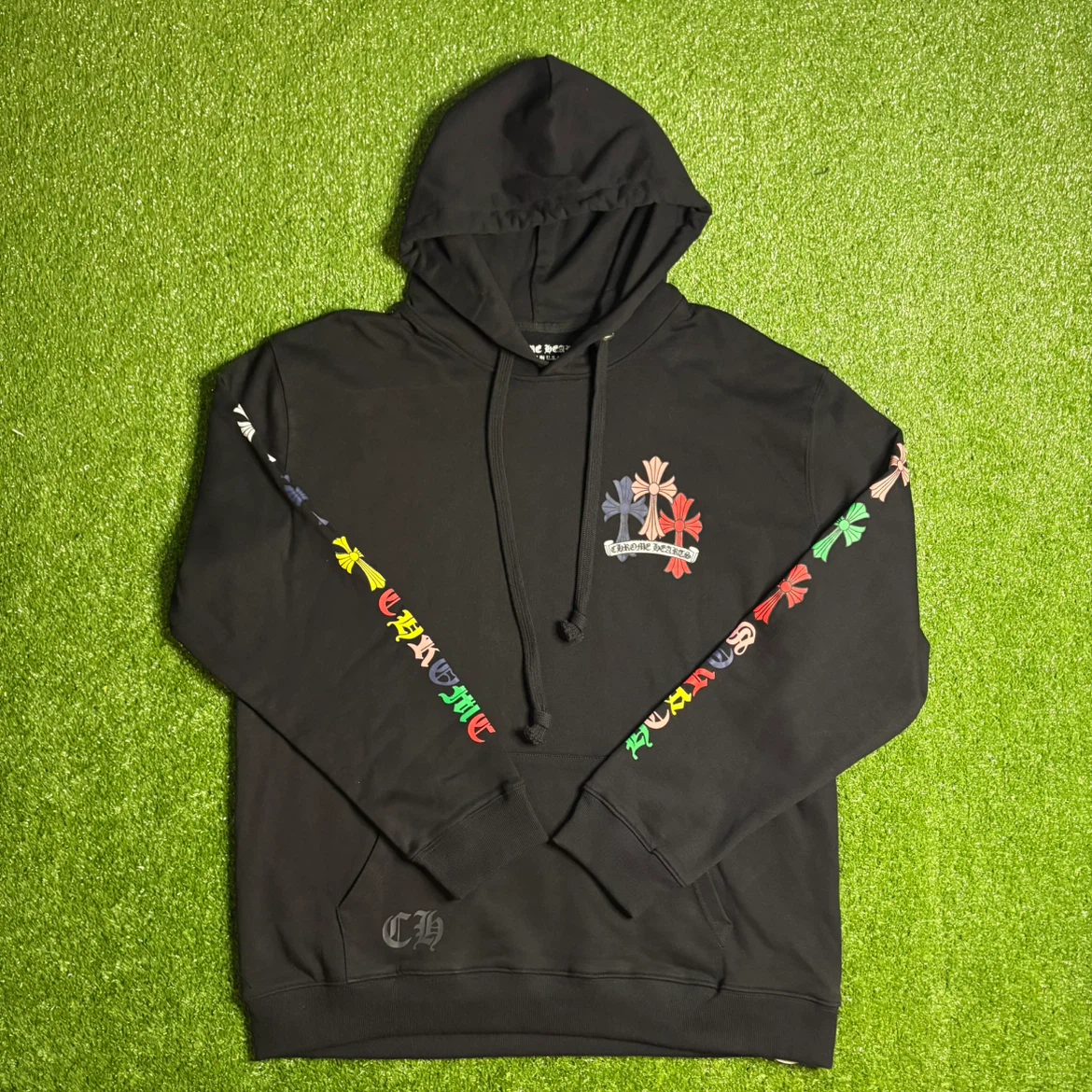 Chrome Hearts Hoodie Black Multi-Color Crosses