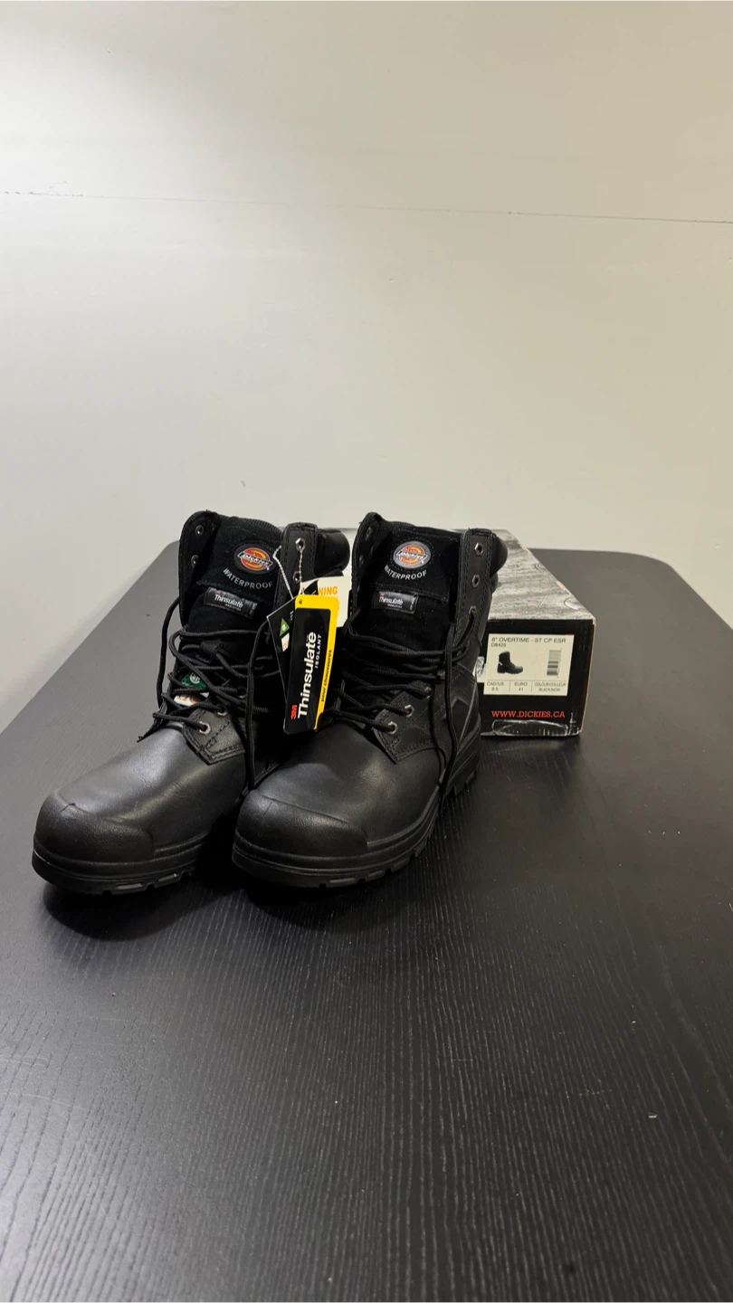 Dickies 8-inch Overtime Waterproof Work Boots Size 8.5