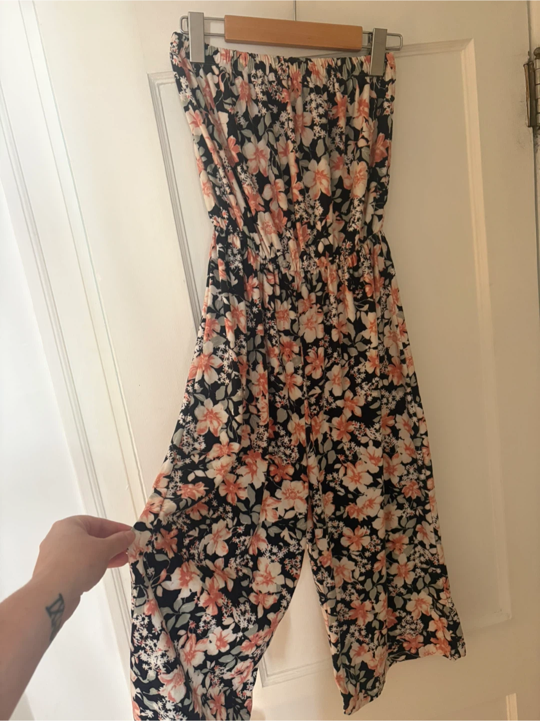Floral Strapless Jumpsuit M