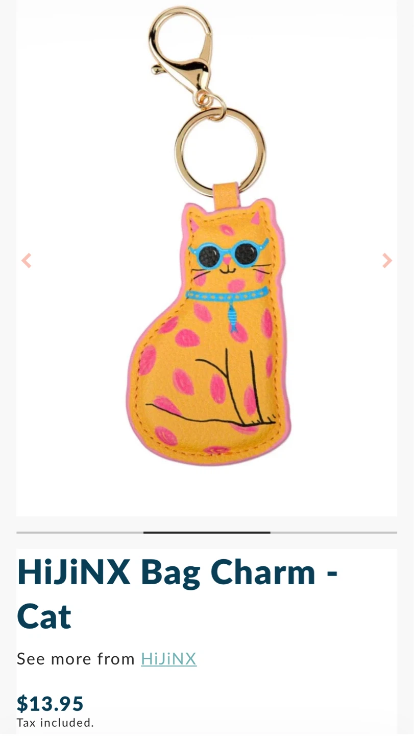 NEW✨HiJINX Bag Charm - Cat Keychain - photo 3