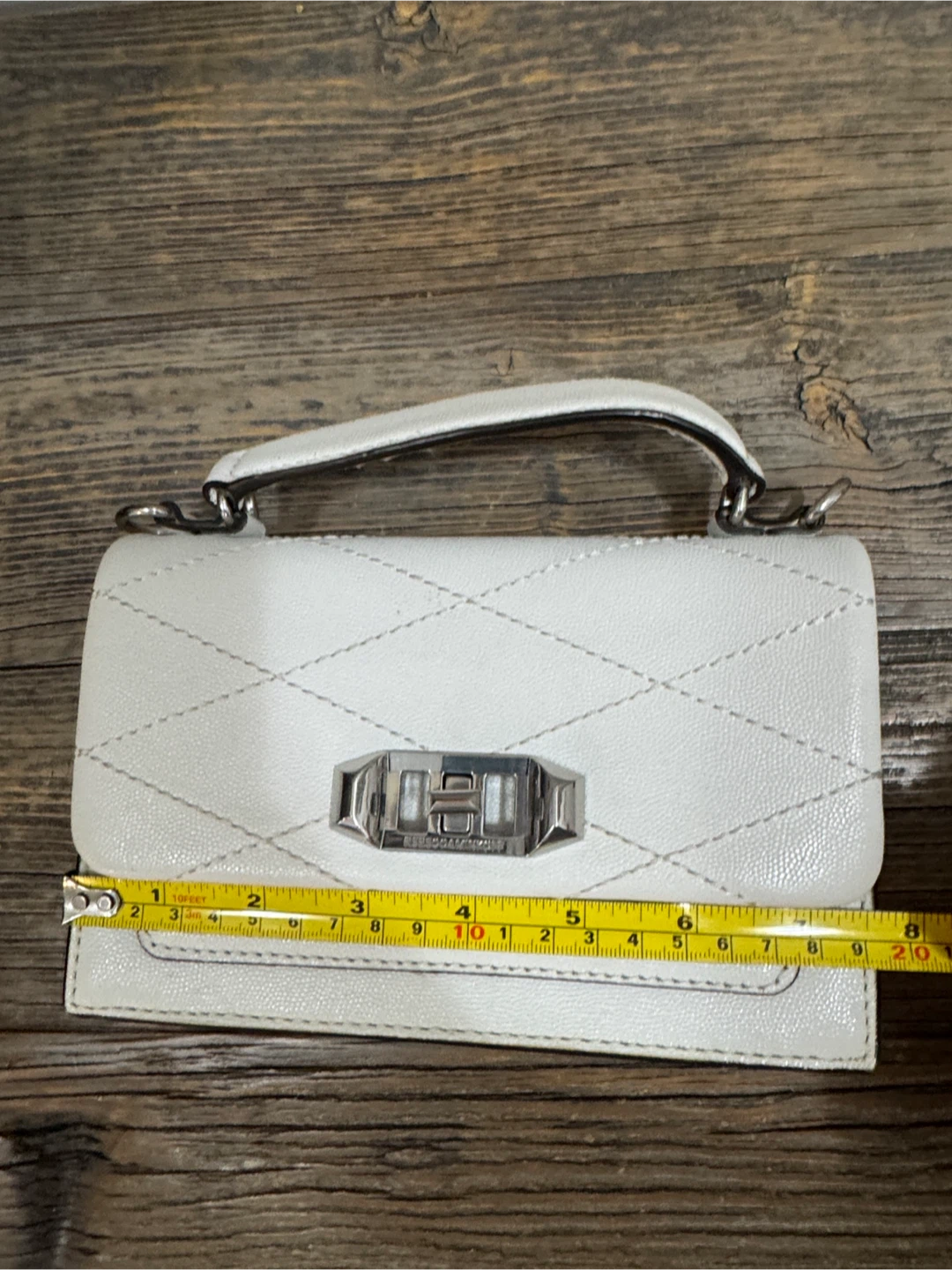 Rebecca Minkoff White Quilted Mini Top-Handle Bag (no strap) - photo 5