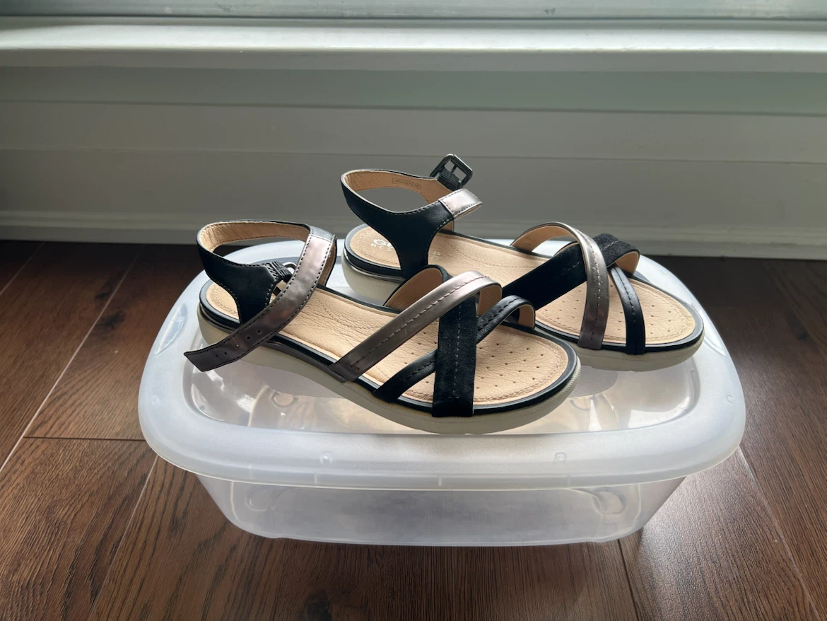 Geox Black & Silver Strap Sandals - photo 2