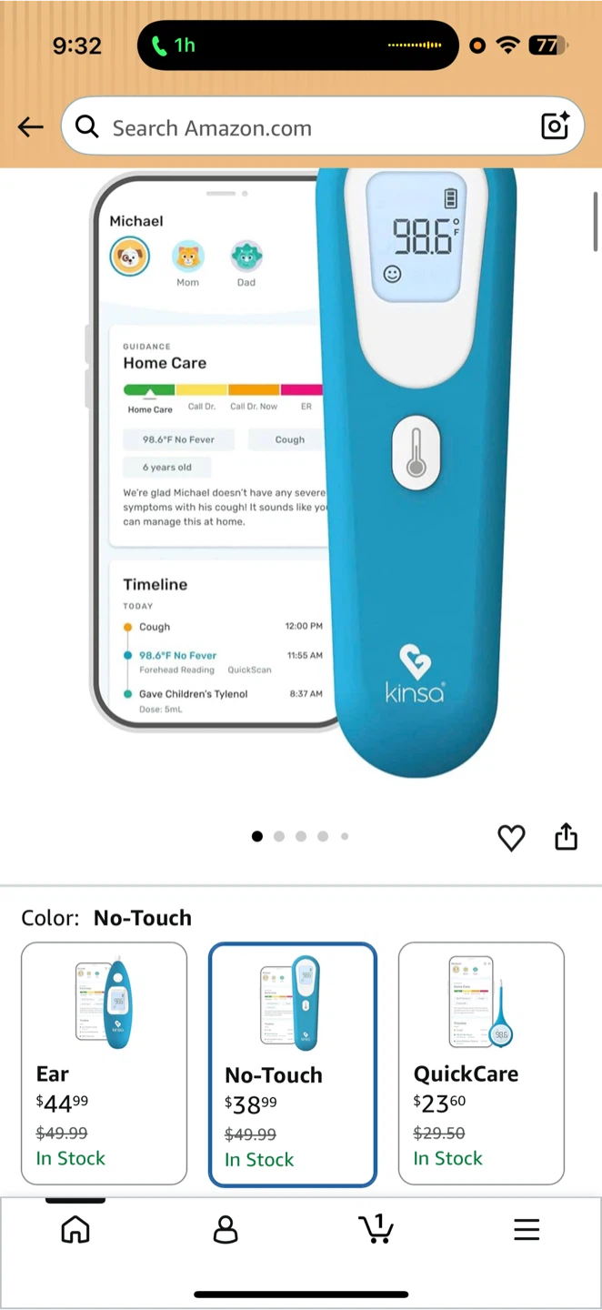 Kinsa No-Touch Thermometer