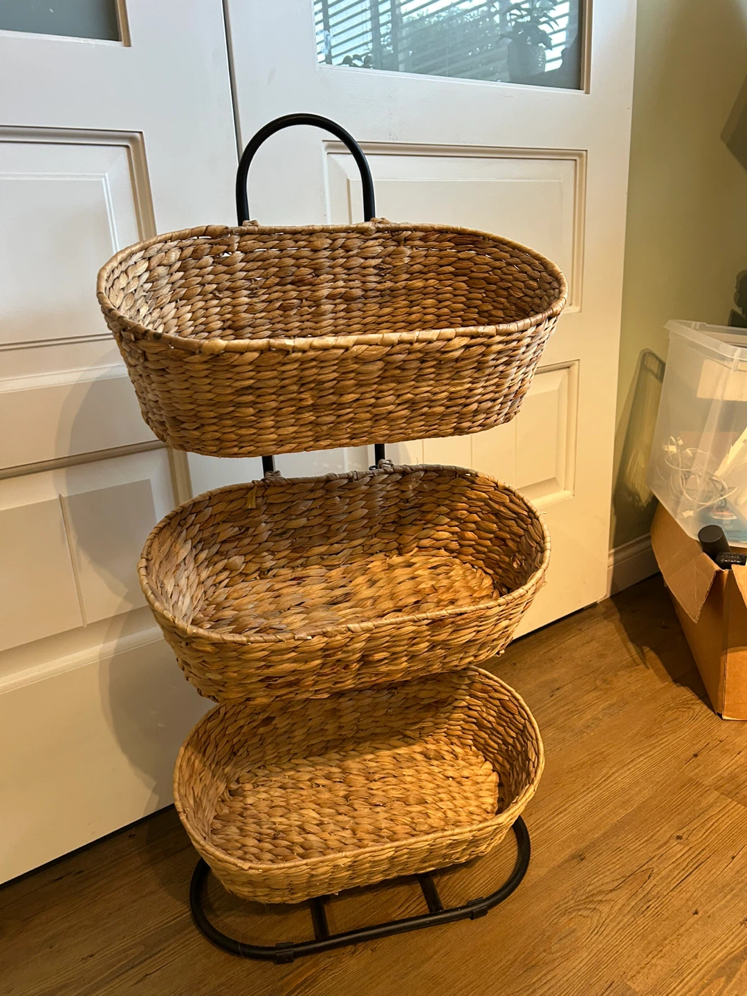 HOMESENSE 3-Tier Woven Basket Stand