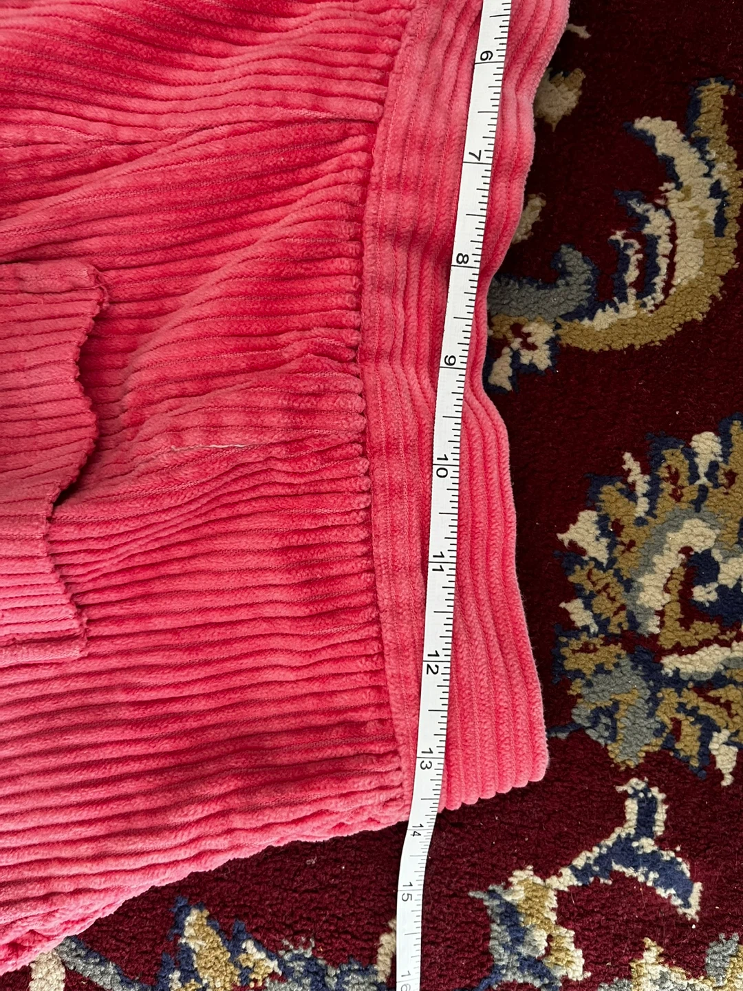 Pink Corduroy Wide Leg Cargo Pants - photo 3
