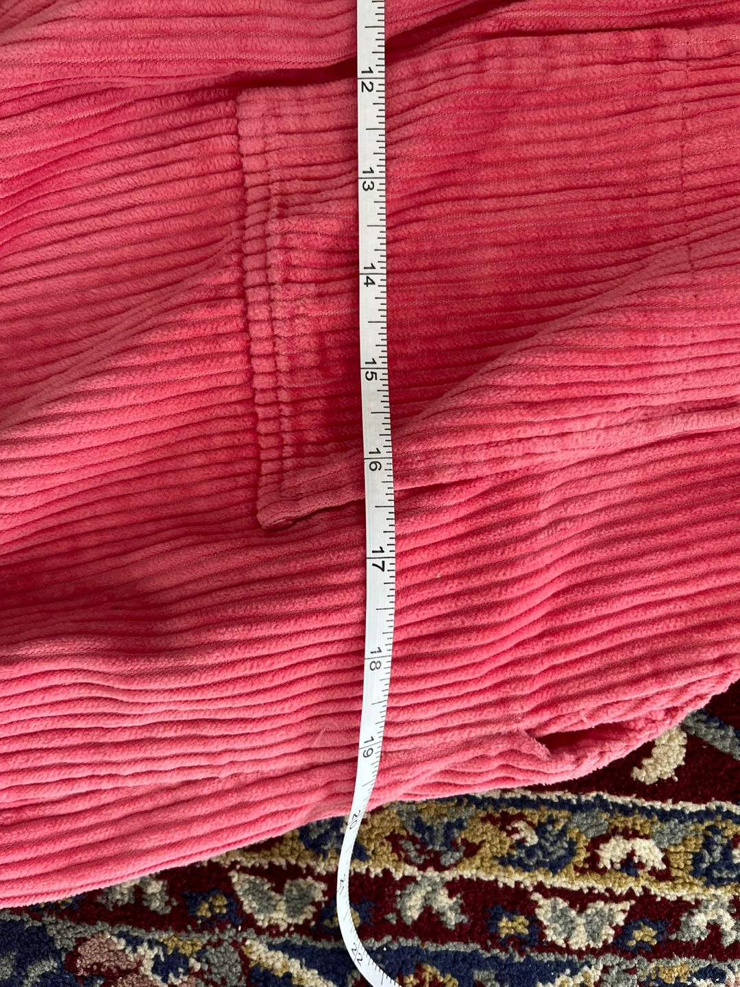 Pink Corduroy Wide Leg Cargo Pants - photo 5